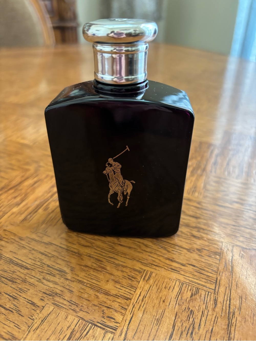Polo by Ralph Lauren Black Fragrance Bottle with Metallic Label